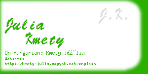 julia kmety business card